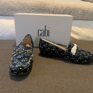 CAbi Blue Carnaby Floral Loafers